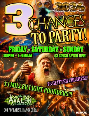 Avalon New Years flyer